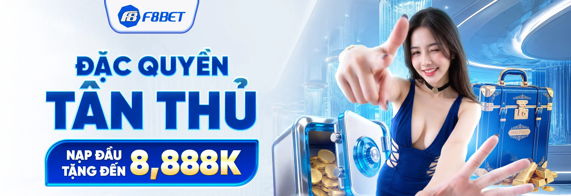 f8bet banner đặc quyền tân thủ nạp tặng 8888k